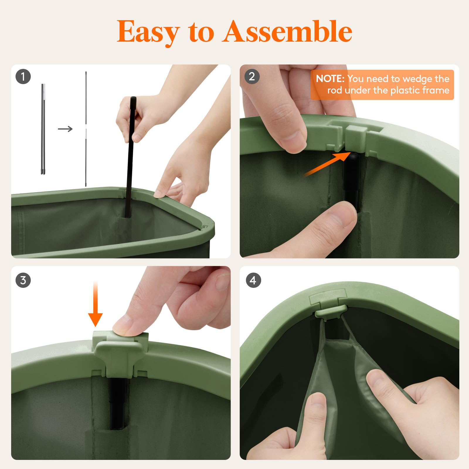 Lifewit removable inner bag detail for easy laundry transport