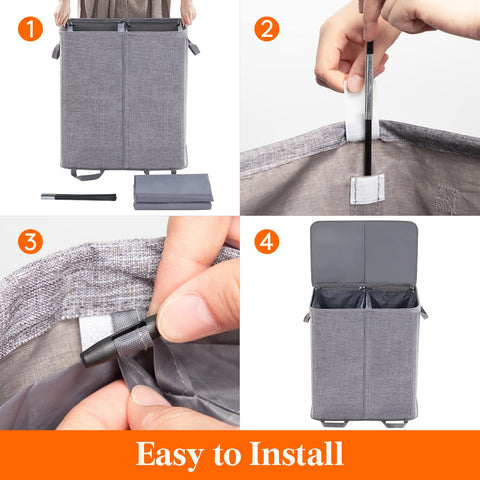 Lifewit removable laundry bags detached for fast carry to washer