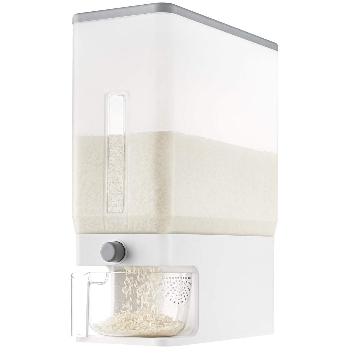 Lifewit front view showing clear container and neat storage benefit
