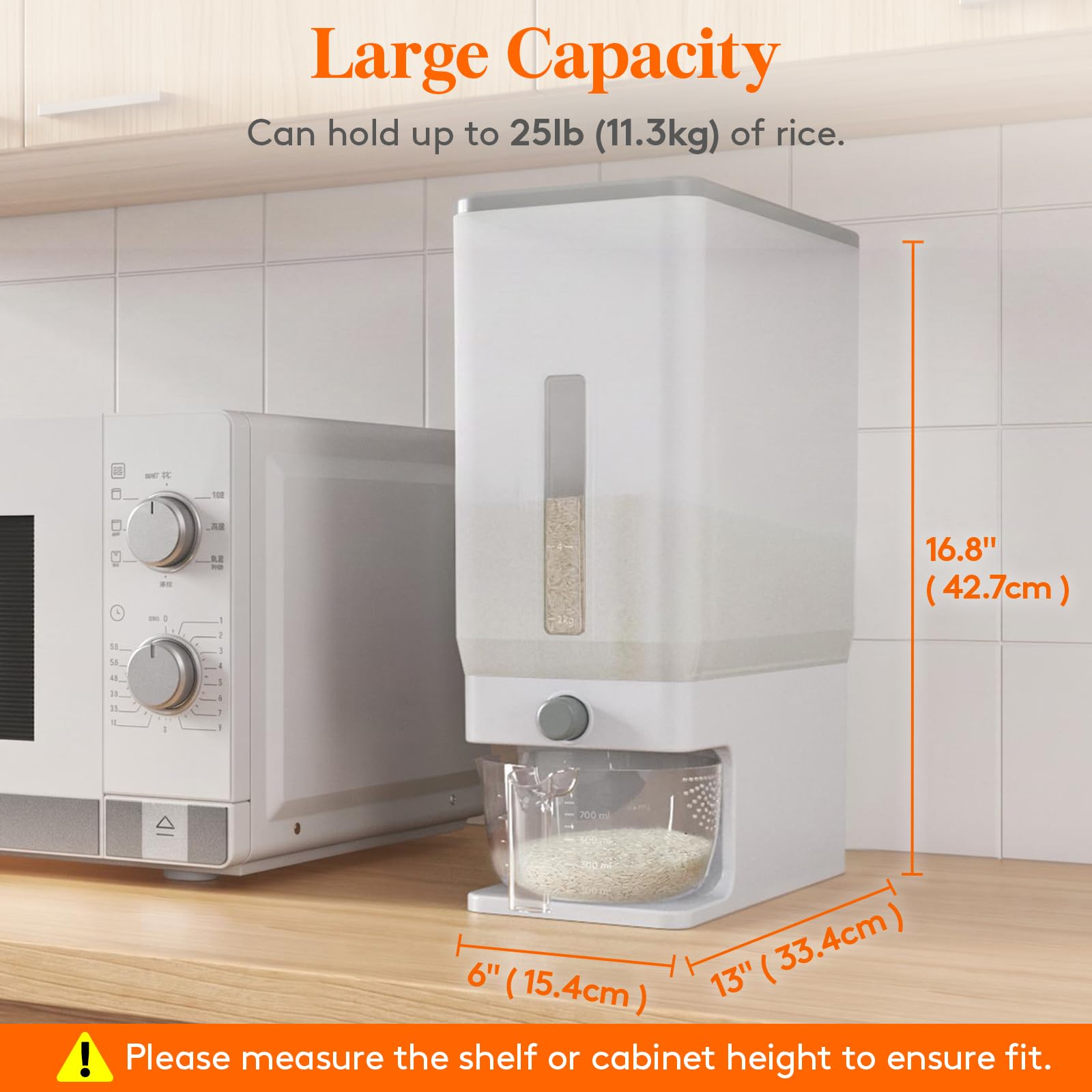 Lifewit transparent measuring cup with volume marks for accuracy