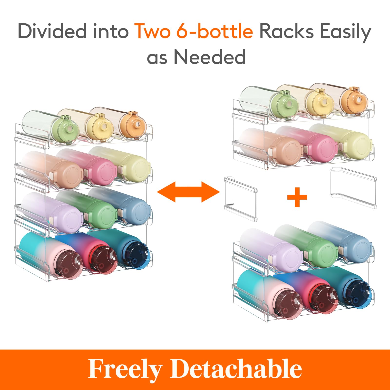 Lifewit side profile of stacked shelves for vertical storage efficiency