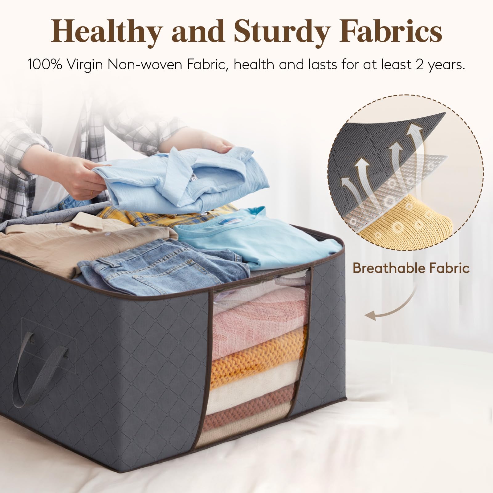 Lifewit under-bed size comparison demonstrates space-saving fit