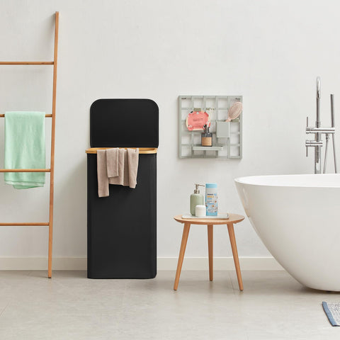 Lifewit next to laundry basket to show scale and generous 105L capacity