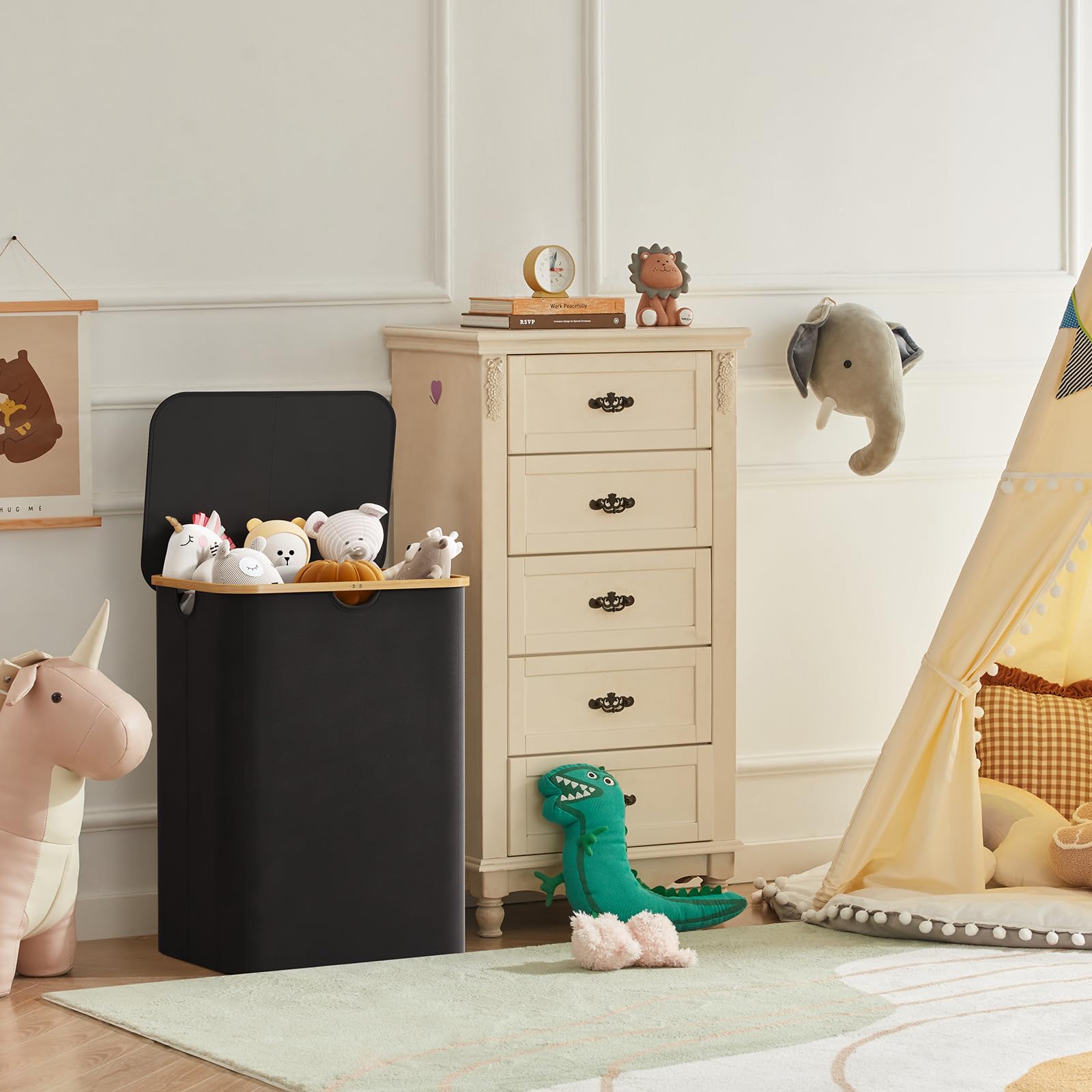 Lifewit next to laundry basket demonstrating true size and scale