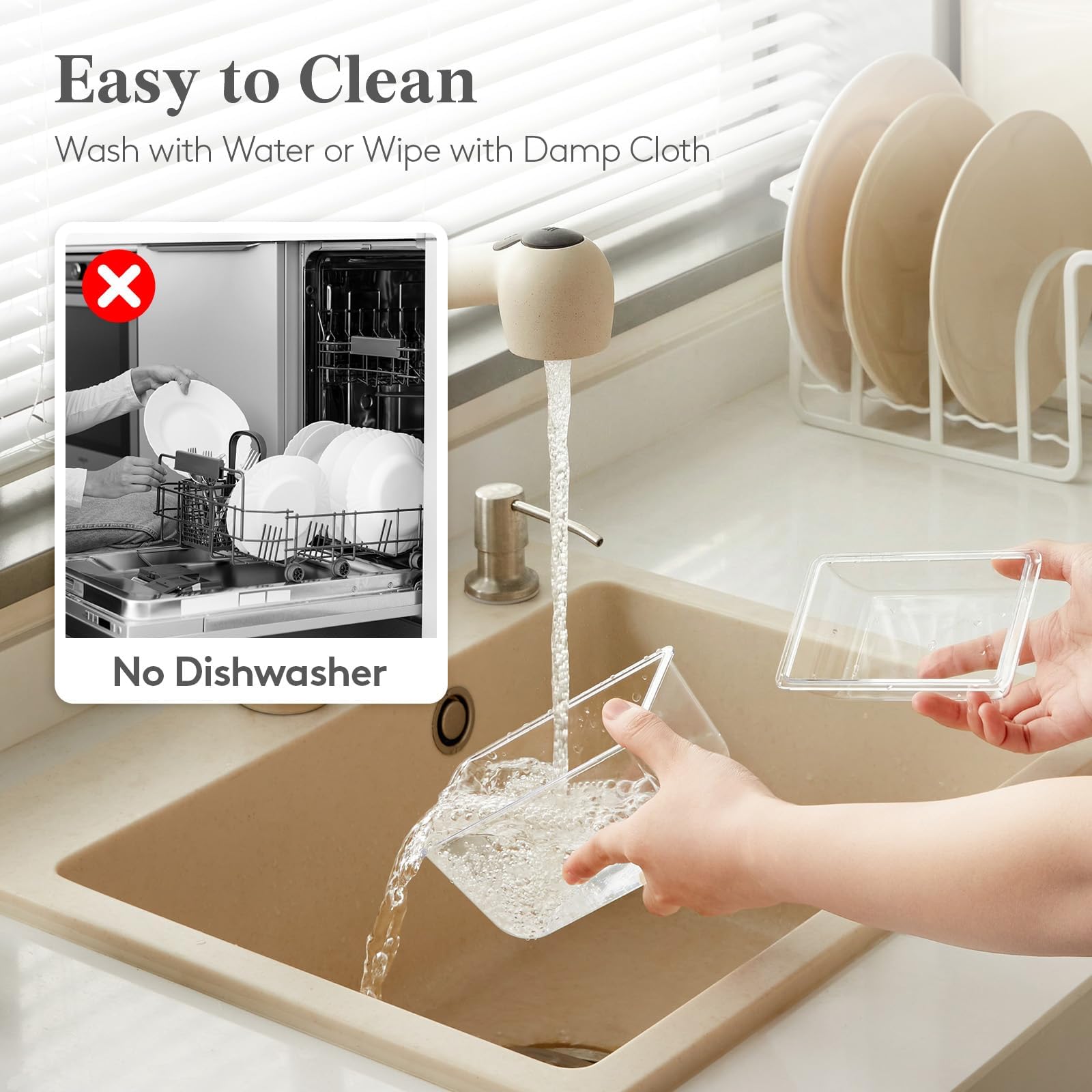 Lifewit condiment caddy beside a fork to show real-world scale