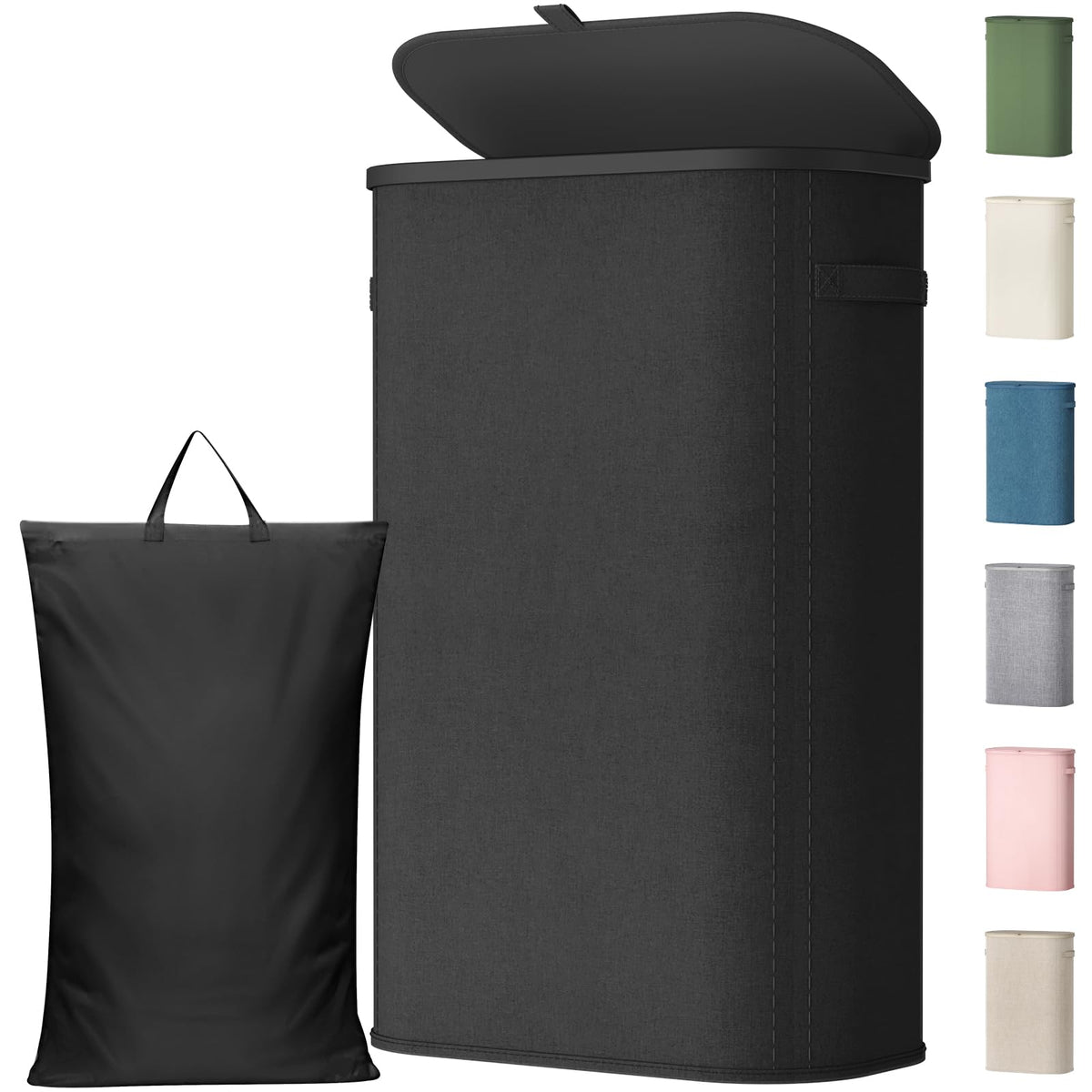 Lifewit slim laundry basket front view showing compact design benefit