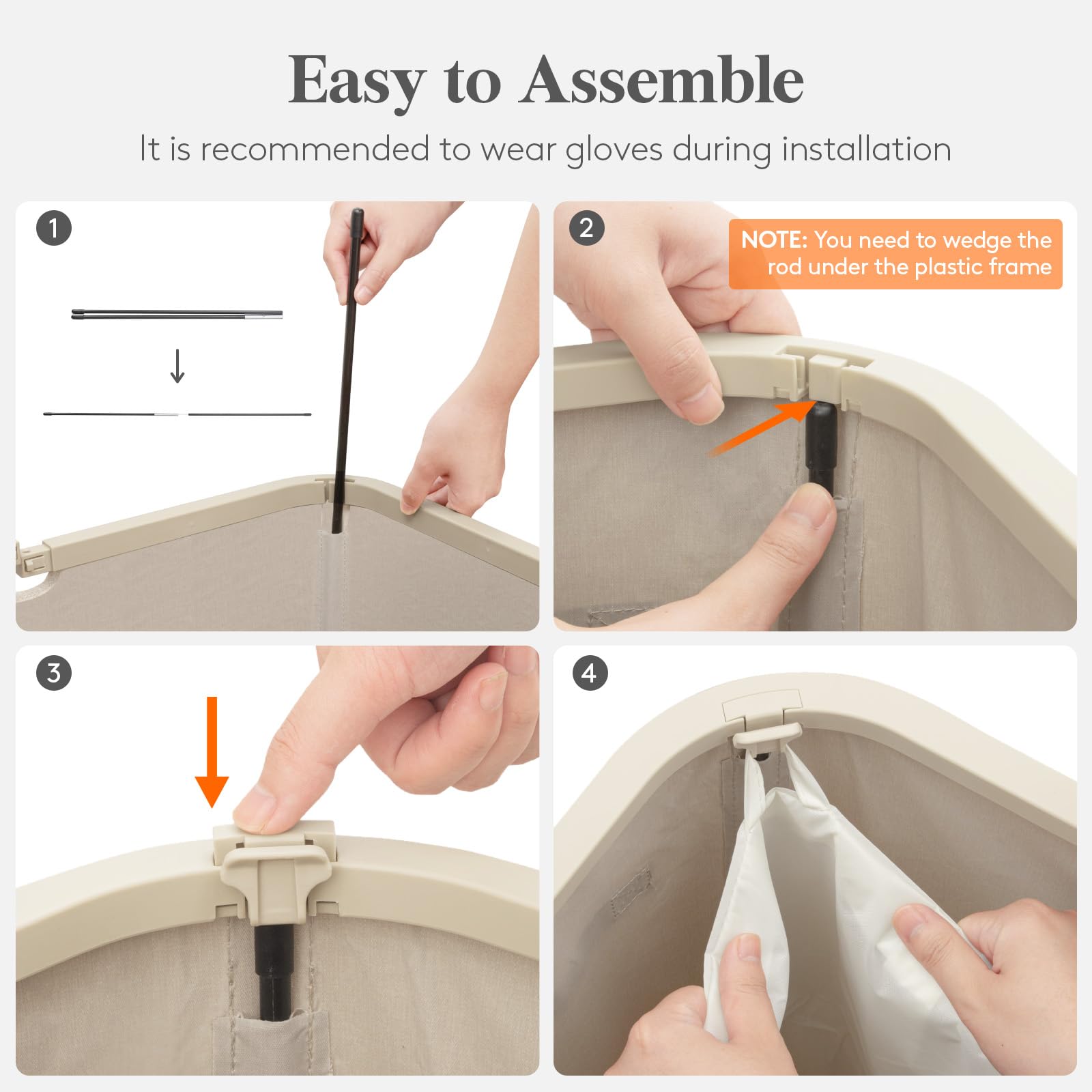 Lifewit close-up of finely stitched handles for secure and comfortable carrying