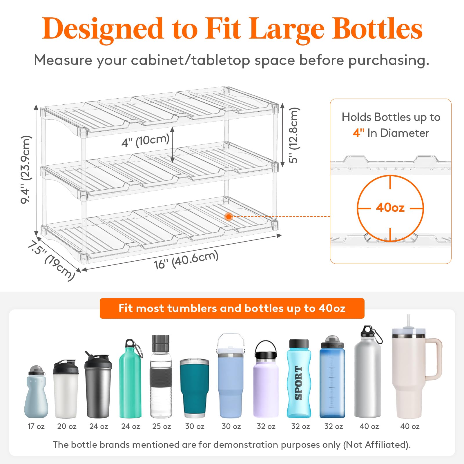 Lifewit top tier with handled tumbler for easy access and reach