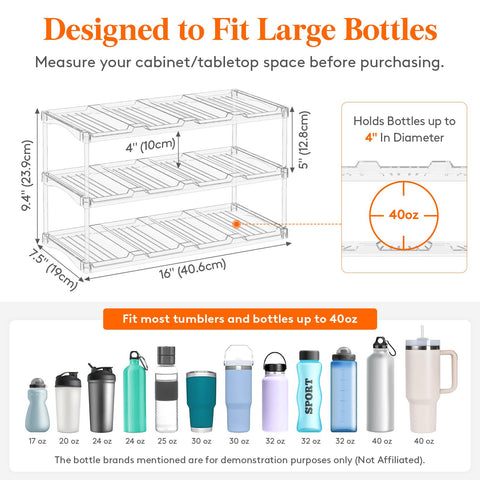 Lifewit top tier with handled tumbler for easy access and reach