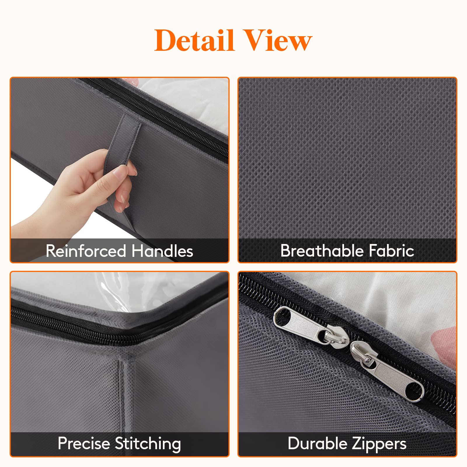 Lifewit container slid under bed showing low-profile fit and hidden storage benefit