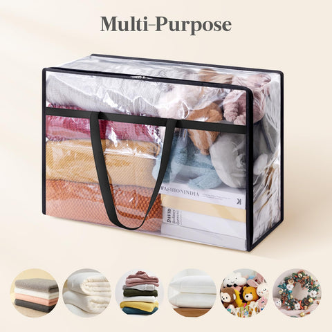 Lifewit bag slid under bed showing space-saving under-bed organization