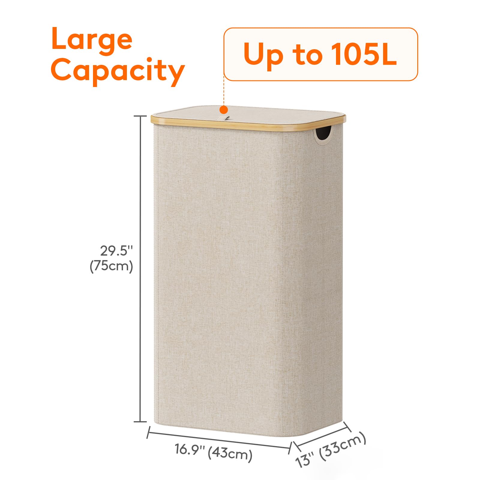 Lifewit removable inner bag unzipped to show easy washing benefit