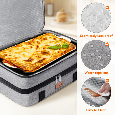 Lifewit top zipper pocket and wide zipper opening for quick utensil access