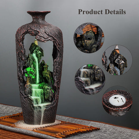 LifMagix burner producing waterfall smoke for a calming visual effect