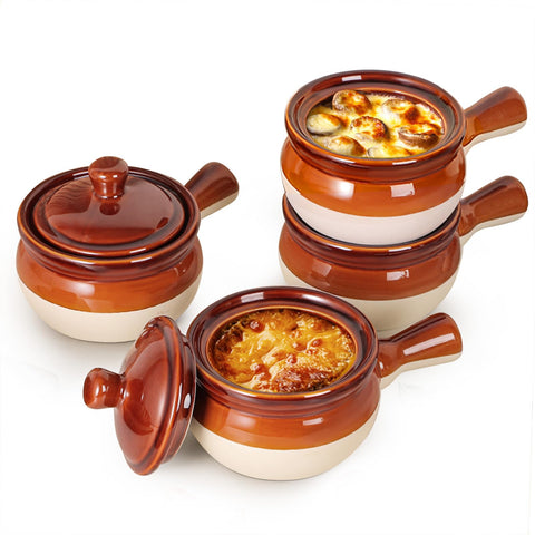 LIFVER front view set of 4 bowls showing oven-to-table convenience