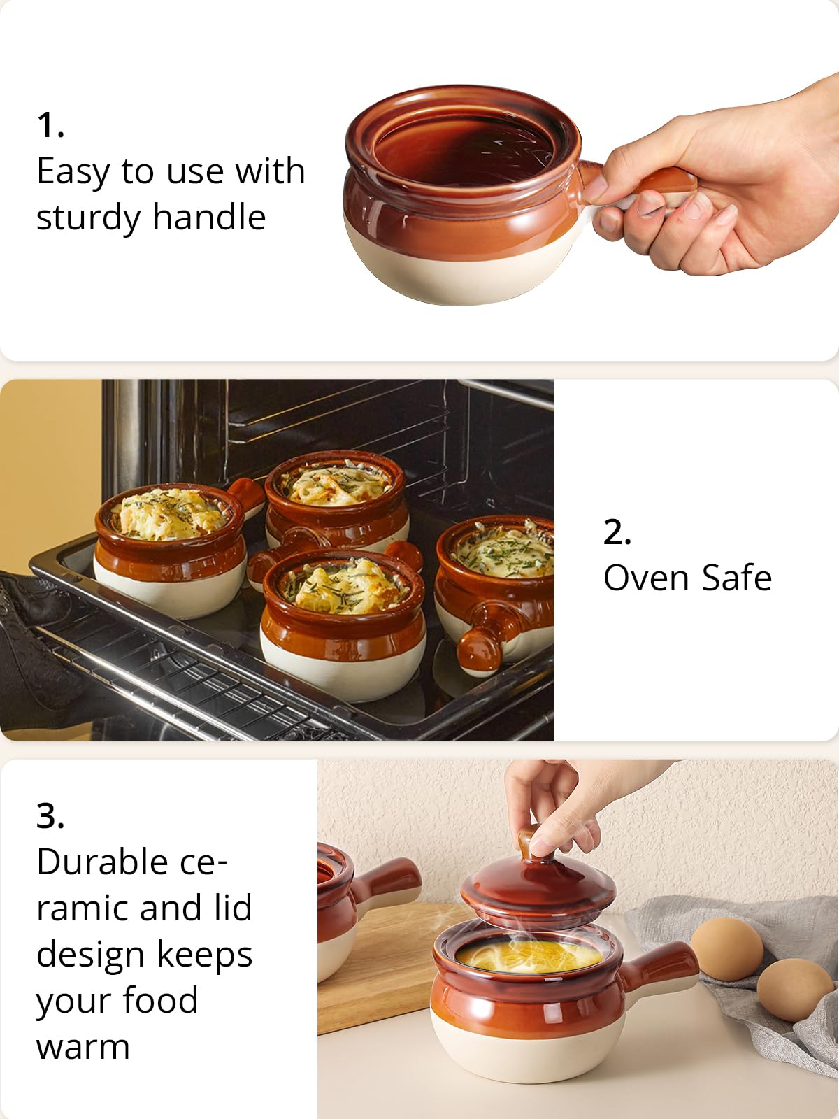LIFVER lid and knob detail for easy lifting and secure covering