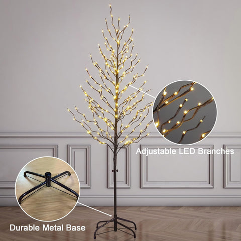 LIGHTSHARE 3ft tabletop tree styled for mantel offering compact festive lighting