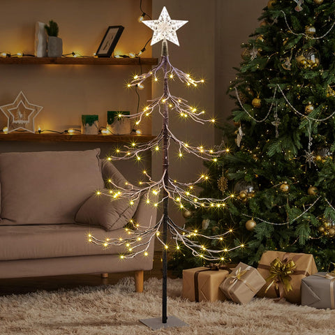 LIGHTSHARE 4 ft snowy fir front view showing compact festive presence