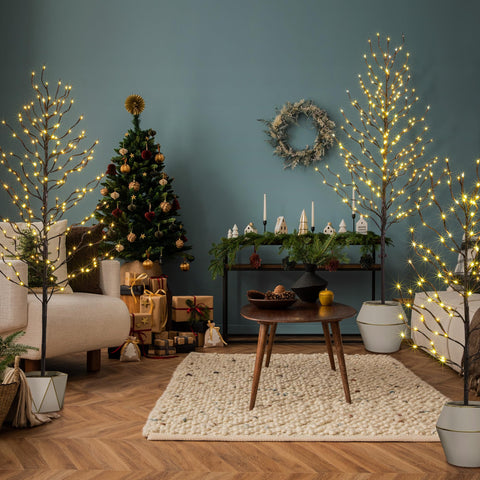 LIGHTSHARE 5ft tree detail with star topper showcasing elegant warm glow