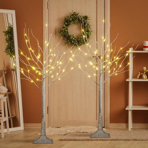 LIGHTSHARE tree lit in living room creating cozy ambient light for gatherings