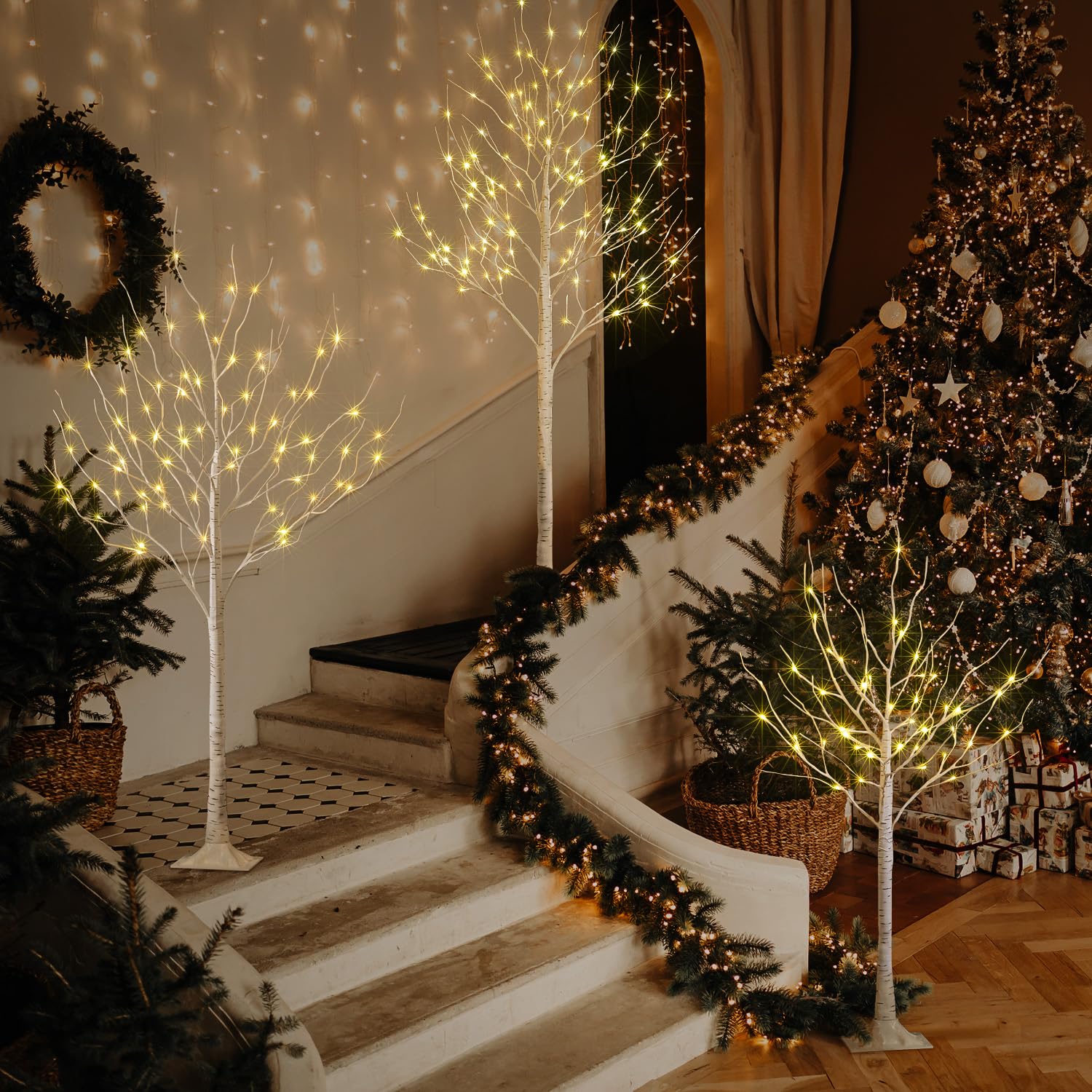 LIGHTSHARE styled wedding aisle with trees adding soft illumination