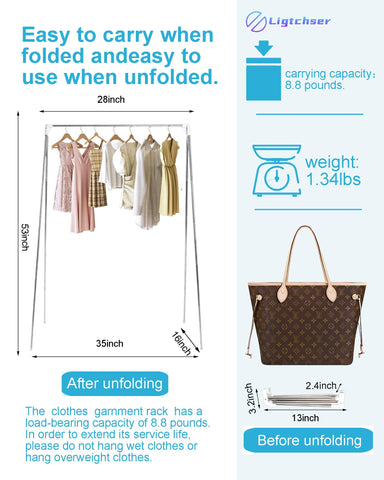 Ligtchser folded in flannel bag, ultra-portable for travel benefit