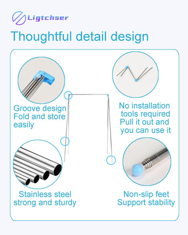 Ligtchser non-slip feet detail providing steady placement