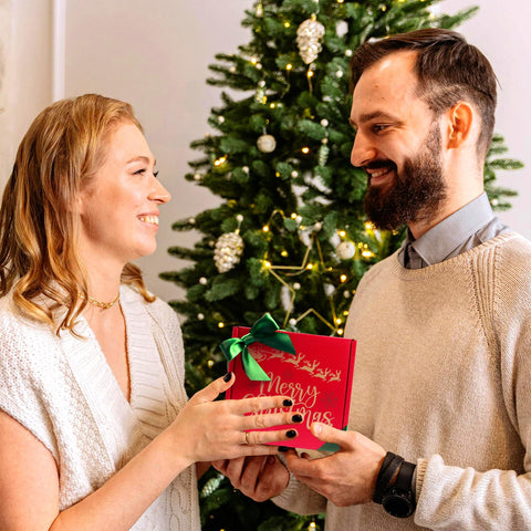 Lihome candle arranged as a gift with ribbon demonstrating present-ready convenience benefit