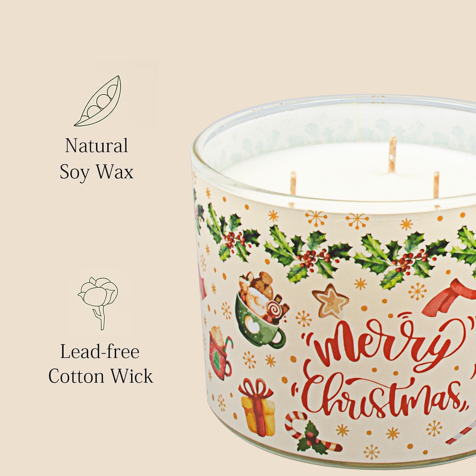Lihome jar holiday design close-up highlighting decorative motifs that enhance decor