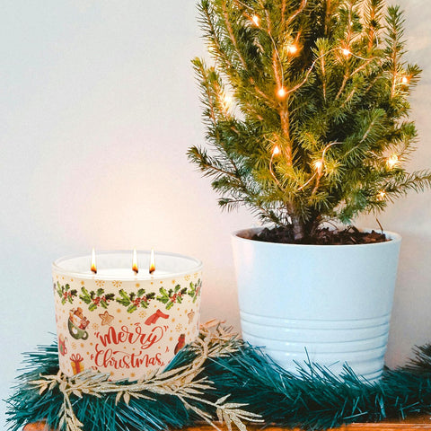 Lihome candle next to mug demonstrating 12.7oz scale and practical home size