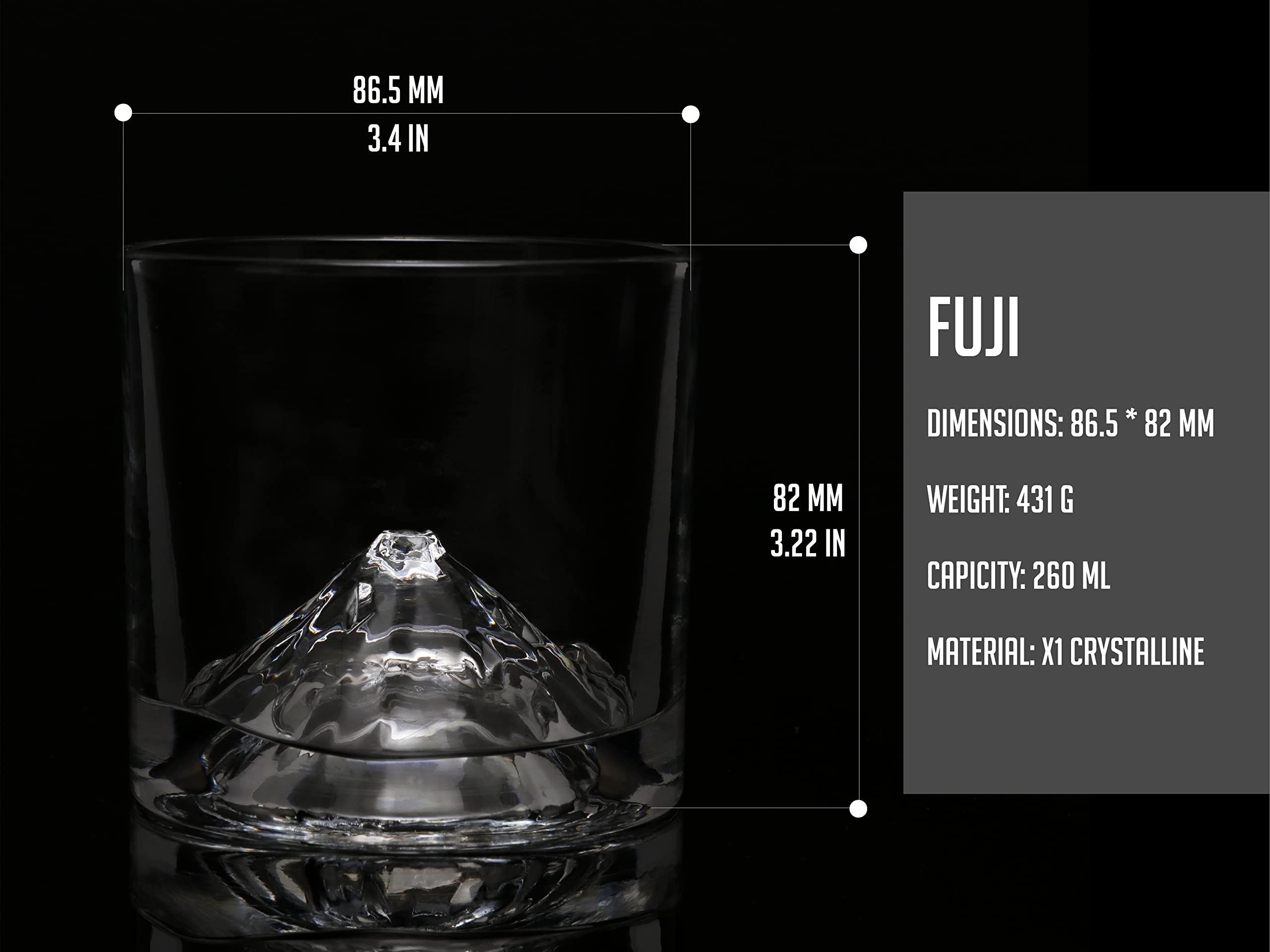 LIITON side profile showing thick crystal rim for balanced mouthfeel