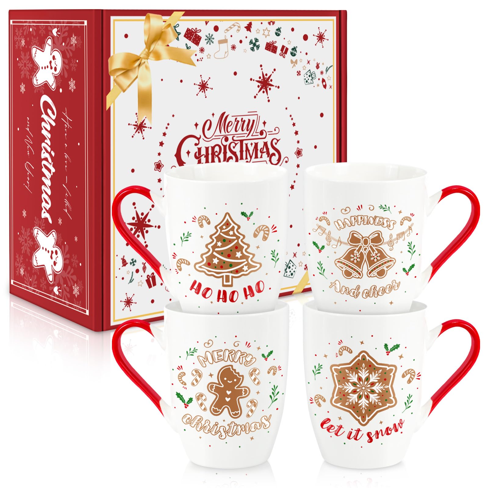 LIKAJON mug set front packaging shows festive box, perfect gift presentation