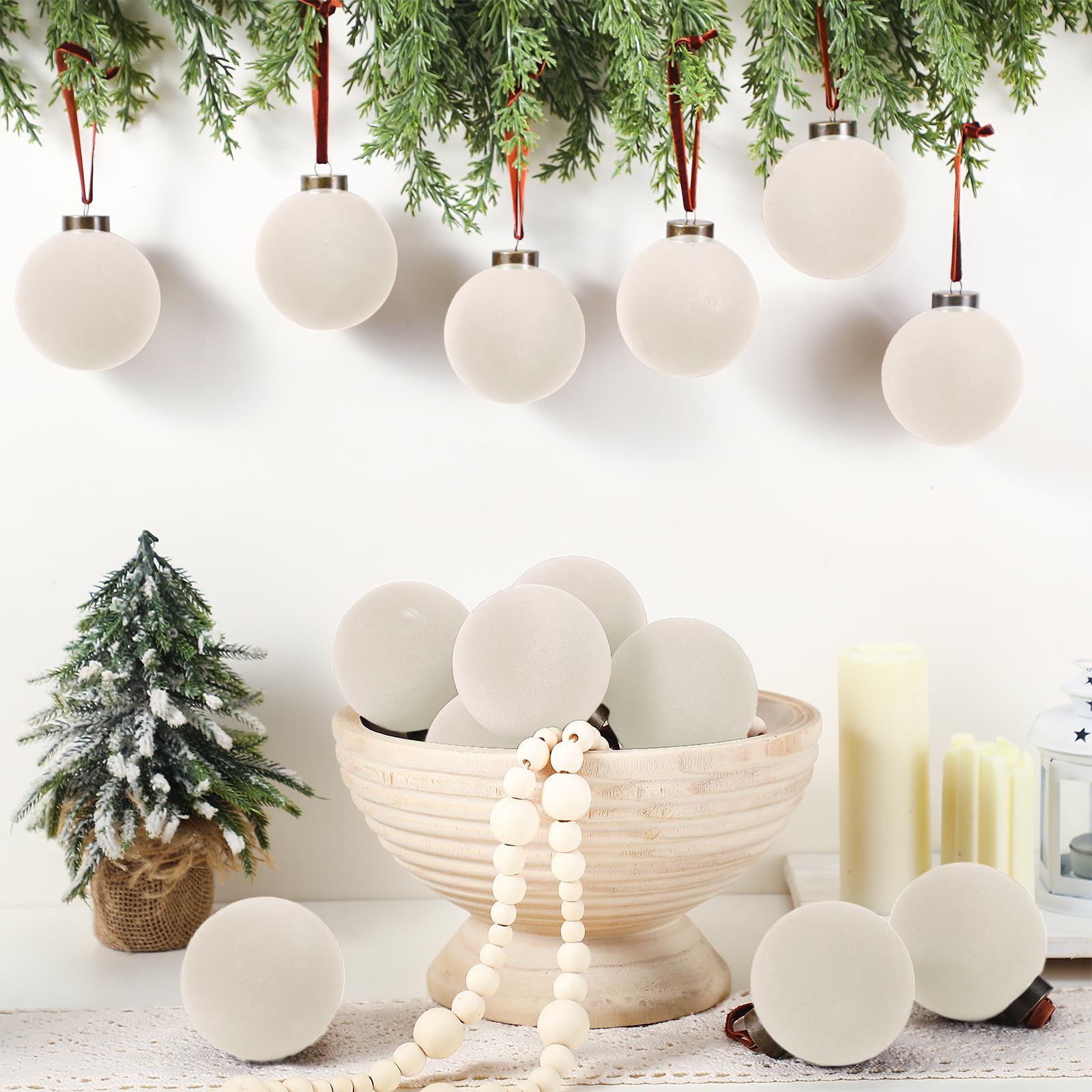 Liliful ornaments arranged in a glass vase for centerpiece visual cohesion