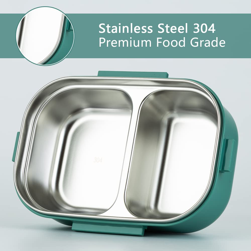 Lille Home open top showing stainless-steel two compartments for portioning