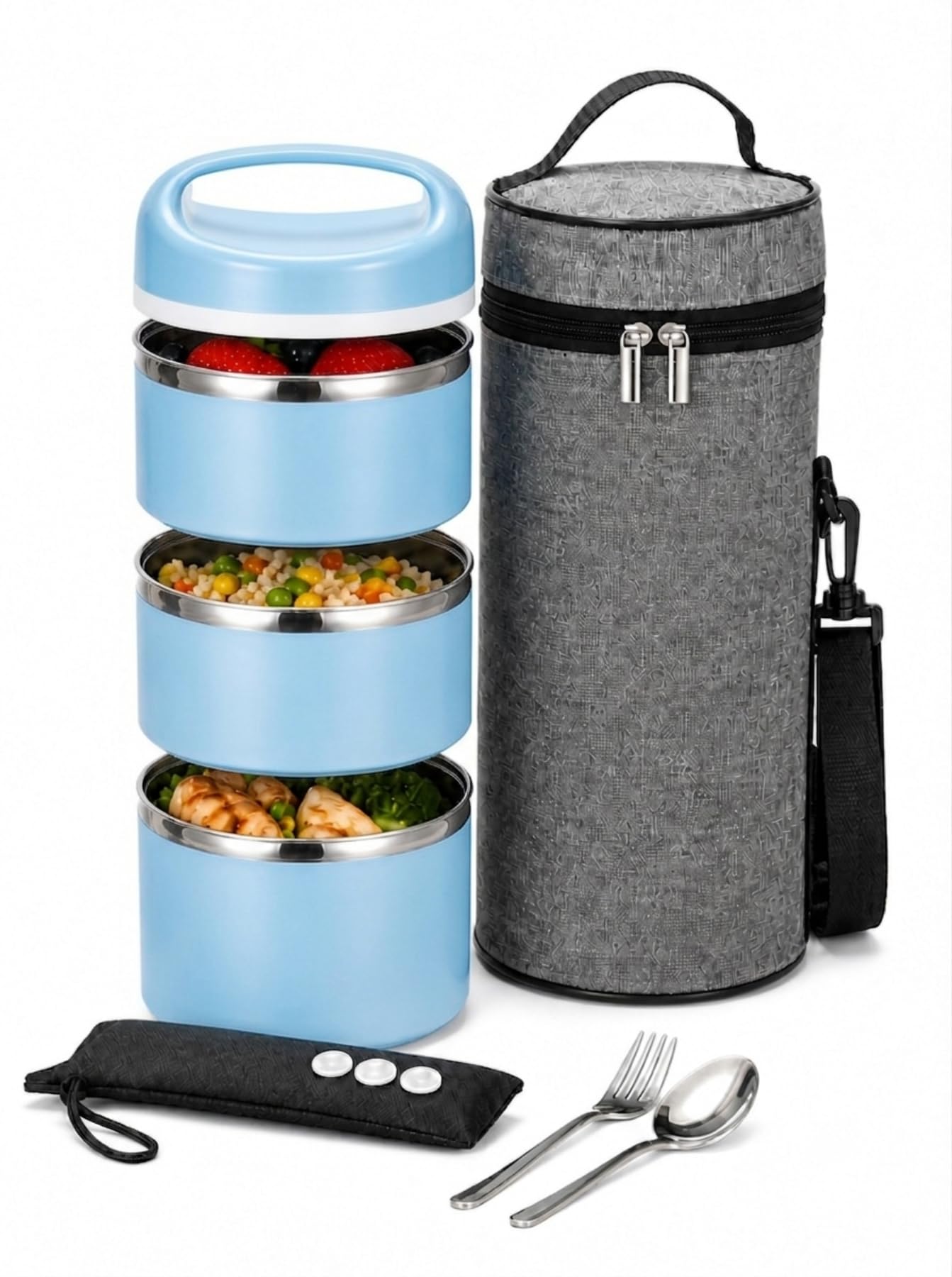 Lille Home front packaging showing complete insulated lunch set benefits