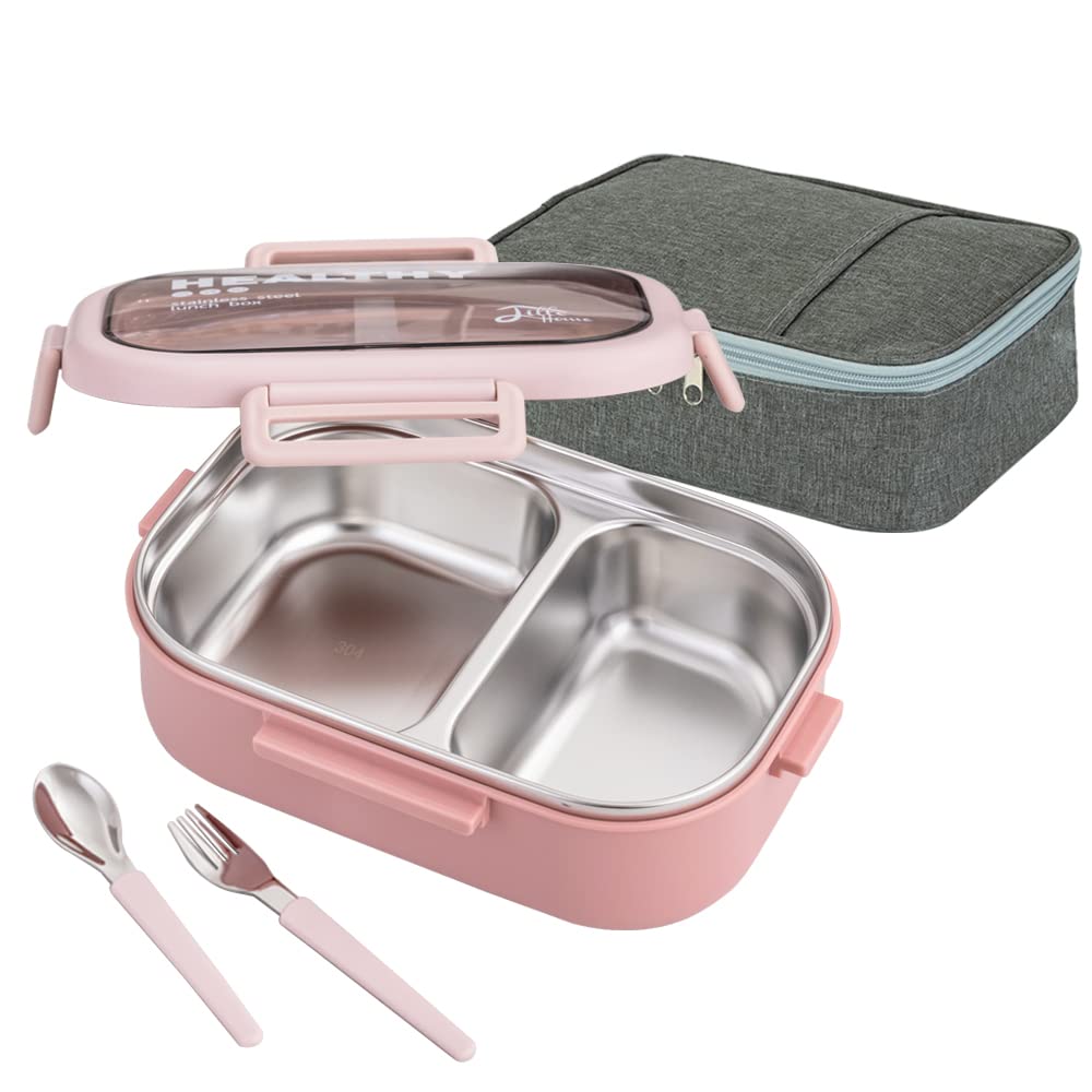 Lille Home front view of bento box showing secure lid and compact design for travel