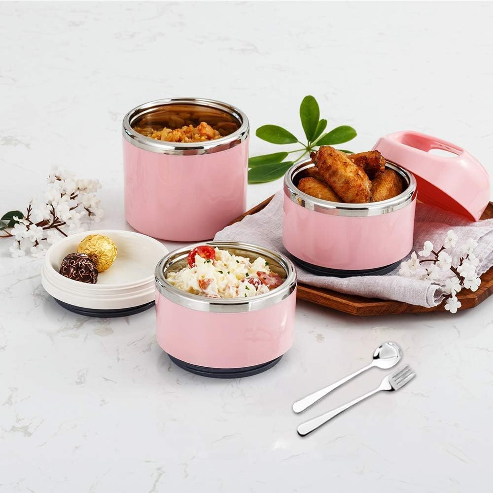 Lille Home open three-tier bento displaying separate meal compartments and capacity