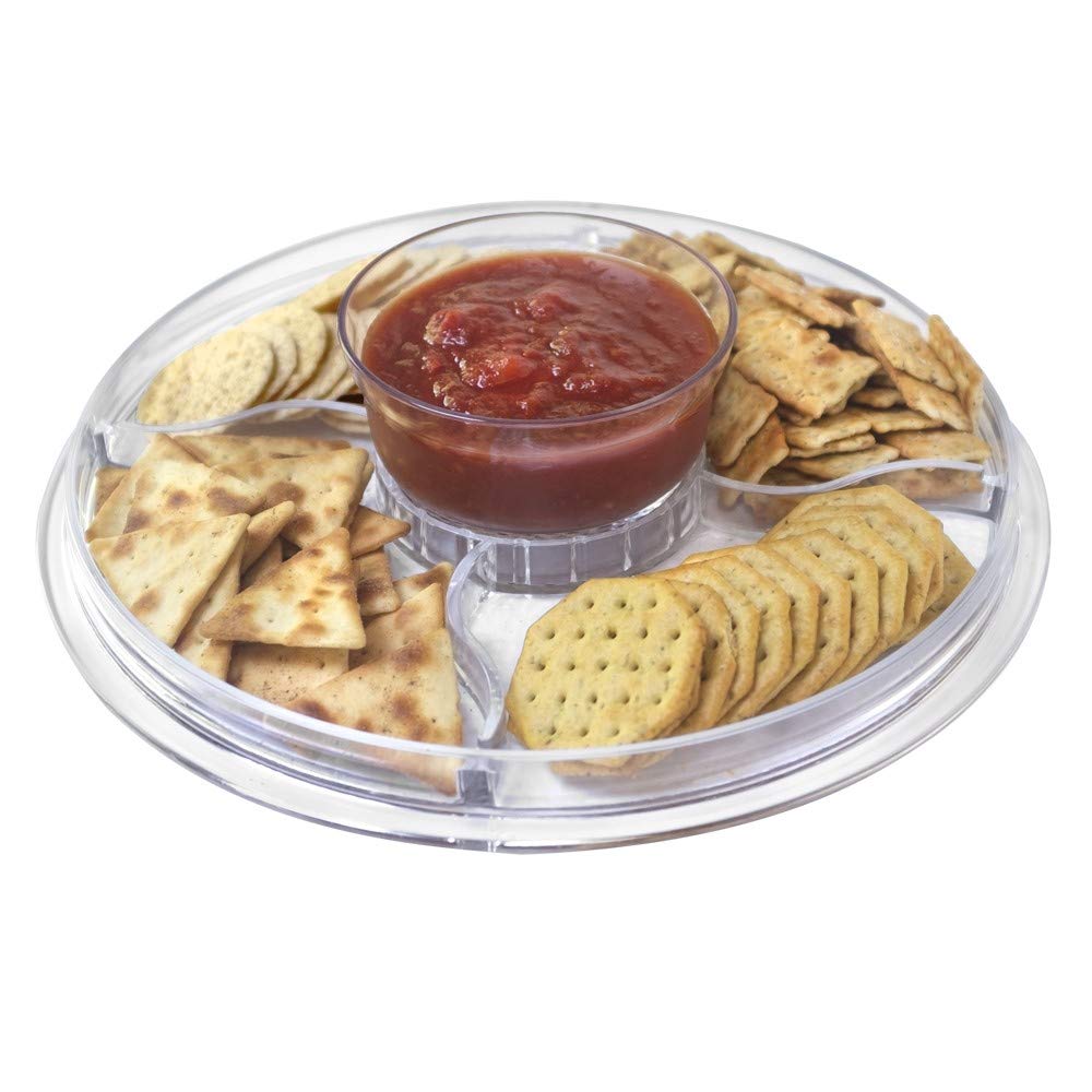 Lillian Tablesettings dome close-up highlighting durable clear plastic and protective cover