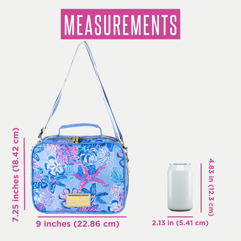 Lilly Pulitzer open interior showing insulated lining and easy organization benefit