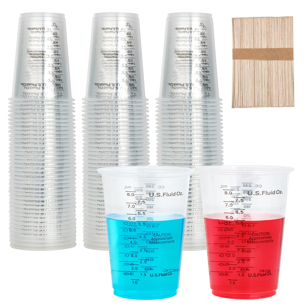 Lilymicky front packaging showing 200 cups and sticks, ideal for bulk projects