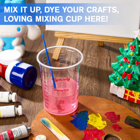 Lilymicky cup in use mixing epoxy for clean, efficient blending