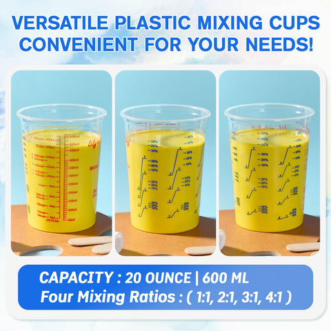 Lilymicky cup side view with clear ratios for accurate measuring