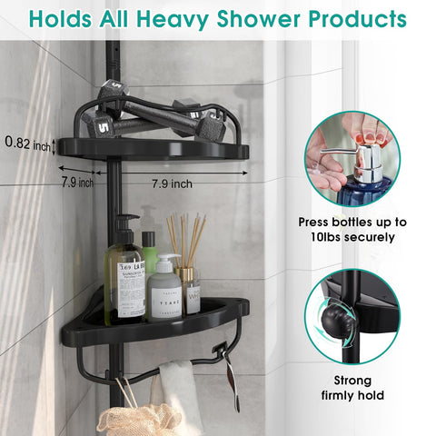 Lilyvane caddy in shower with bottles — organized access for toiletries