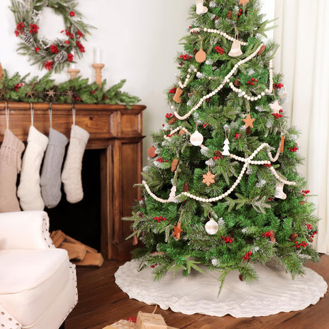 LimBridge skirt in farmhouse setting adding cozy rustic holiday warmth