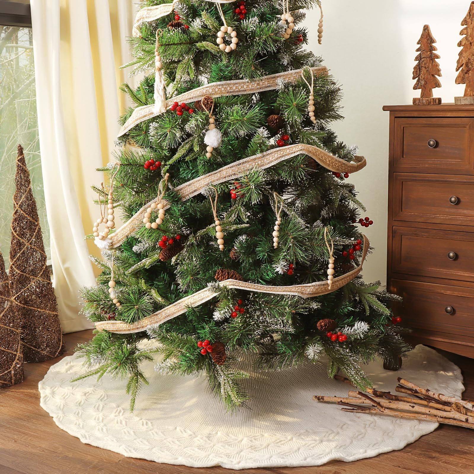 LimBridge skirt under a 7ft tree demonstrating full coverage and neat look