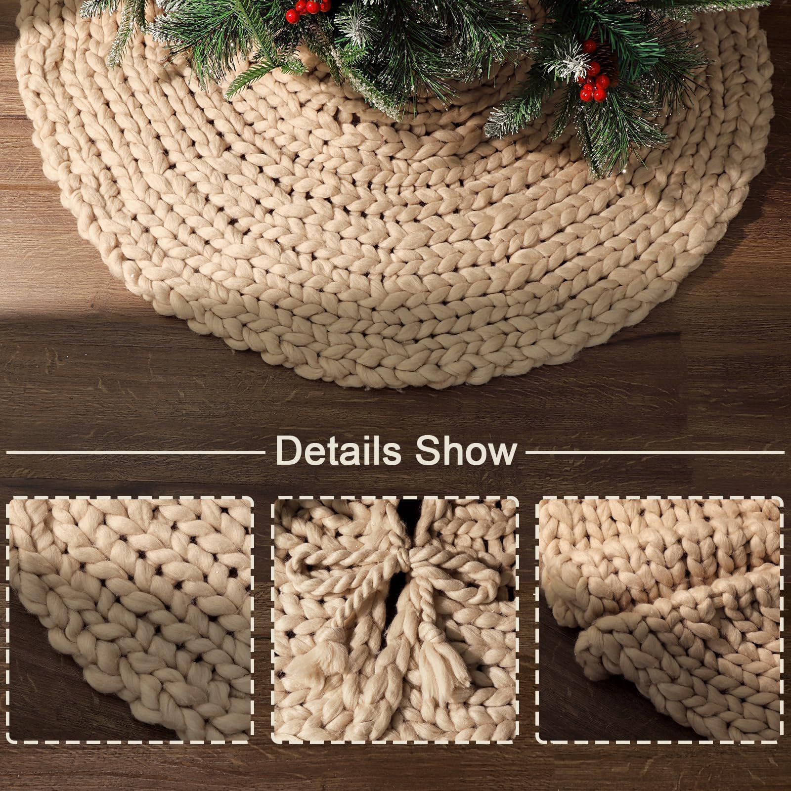 LimBridge skirt under a decorated tree showing scale and neat coverage