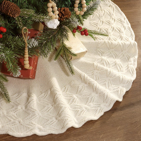 LimBridge tree skirt in living room protecting floors and finishing holiday display