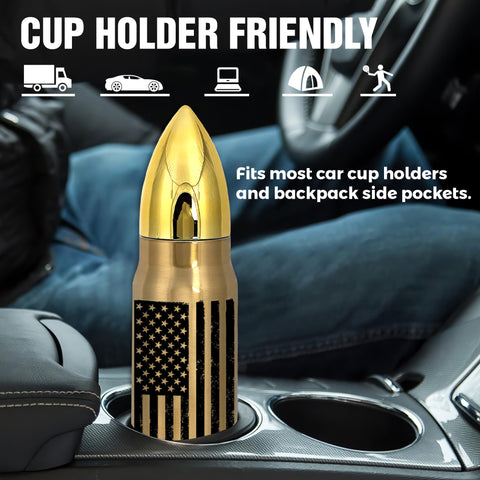 Limima in car cup holder showing travel-ready fit and temperature retention