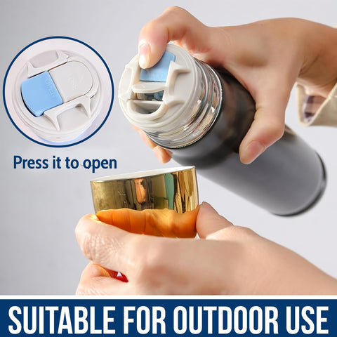Limima tumbler in car cup holder showing travel convenience benefit