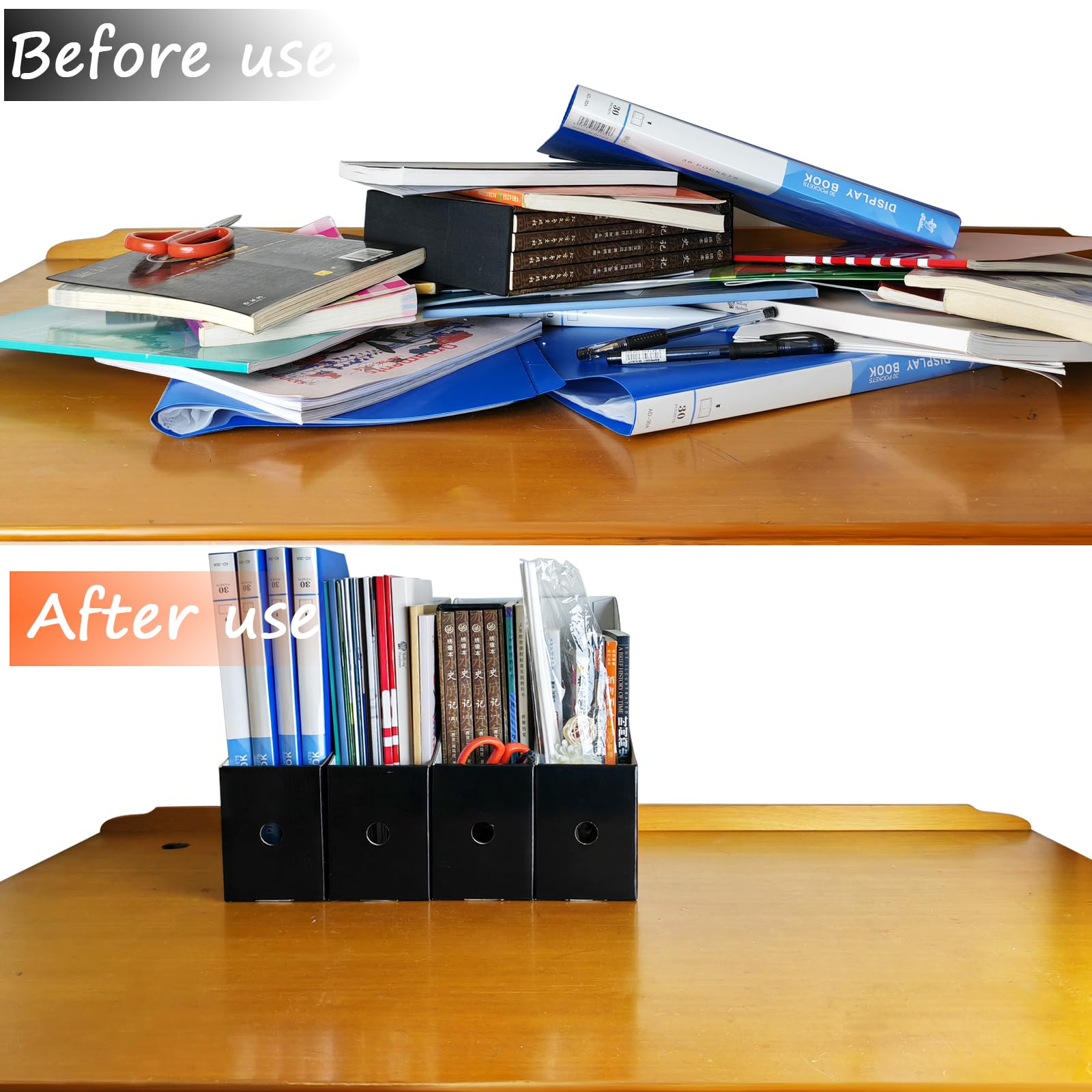 Limitliho next to magazines to show size and capacity for neat vertical storage